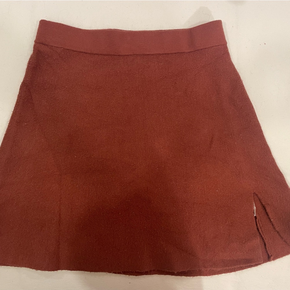 Altard State Terracotta Mini Sweater Skirt